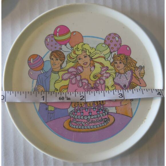 BARBIE Vintage Children's Tea Set 11 Pieces Chilton 1990's Plastic White Toys - Picture 10 of 14